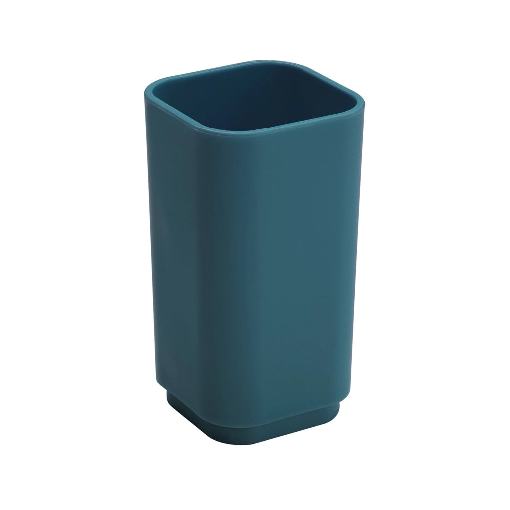 Set completo 4 pezzi d'appoggio in plastica riciclata SE99 serie Gedy SEVENTY Blu Petrolio