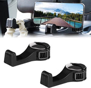 Supporto auto per tas 2 pezzi - Supporto per tas auto posteriore - Supporto per telefono in borsa per cellulare - Nero
