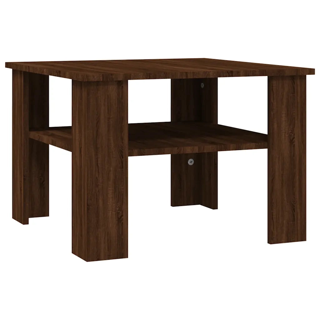 Tavolino Salotto Rovere Marrone 60x60x42 cm Legno Multistrato 815266