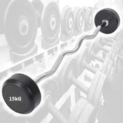 Trade Shop - Manubri Bilanciere Curl Curvo Ondulato Precaricato Da 30 Kg 15+15 Kg Bodysolid -