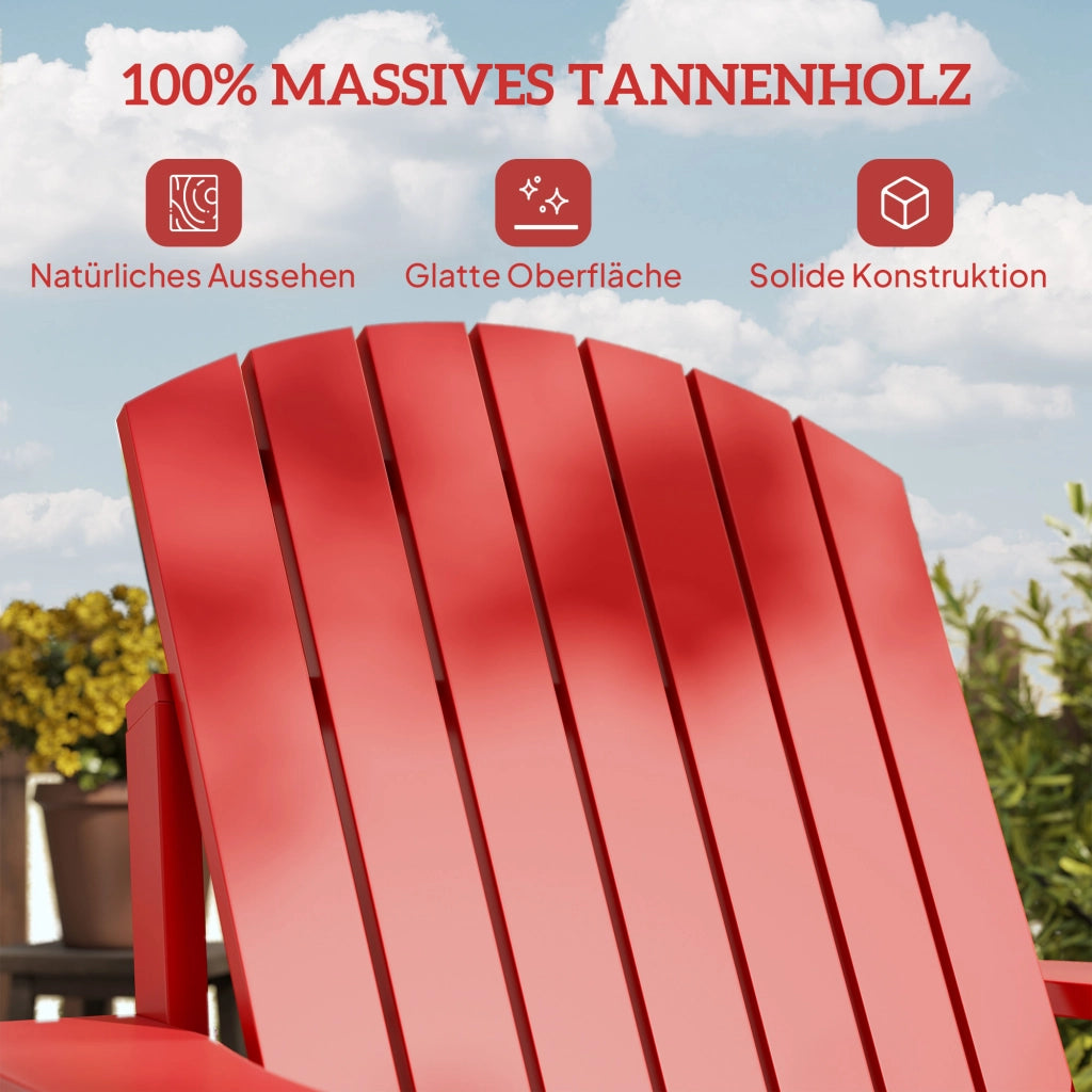 Poltrona Adirondack ¨C zephmum ¨C Rosso, Polipropilene, 72x97x92 cm