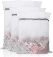 Set di reti per asciugatrice 3 pezzi - rete per asciugatrice con cerniera - adatta per intimo, reggiseni, calze e capi per bambini (grigio)