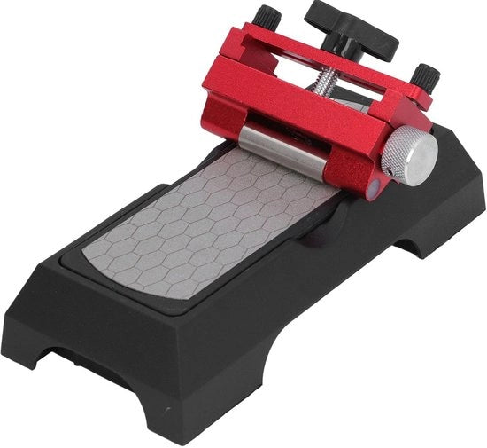 Kit di pulizia a martello con design di vite di fissaggio - Piastra di abrasione 400/1000 Grit - Piastra di abrasione per coltelli - Morsa regolabile - Guida di affilatura