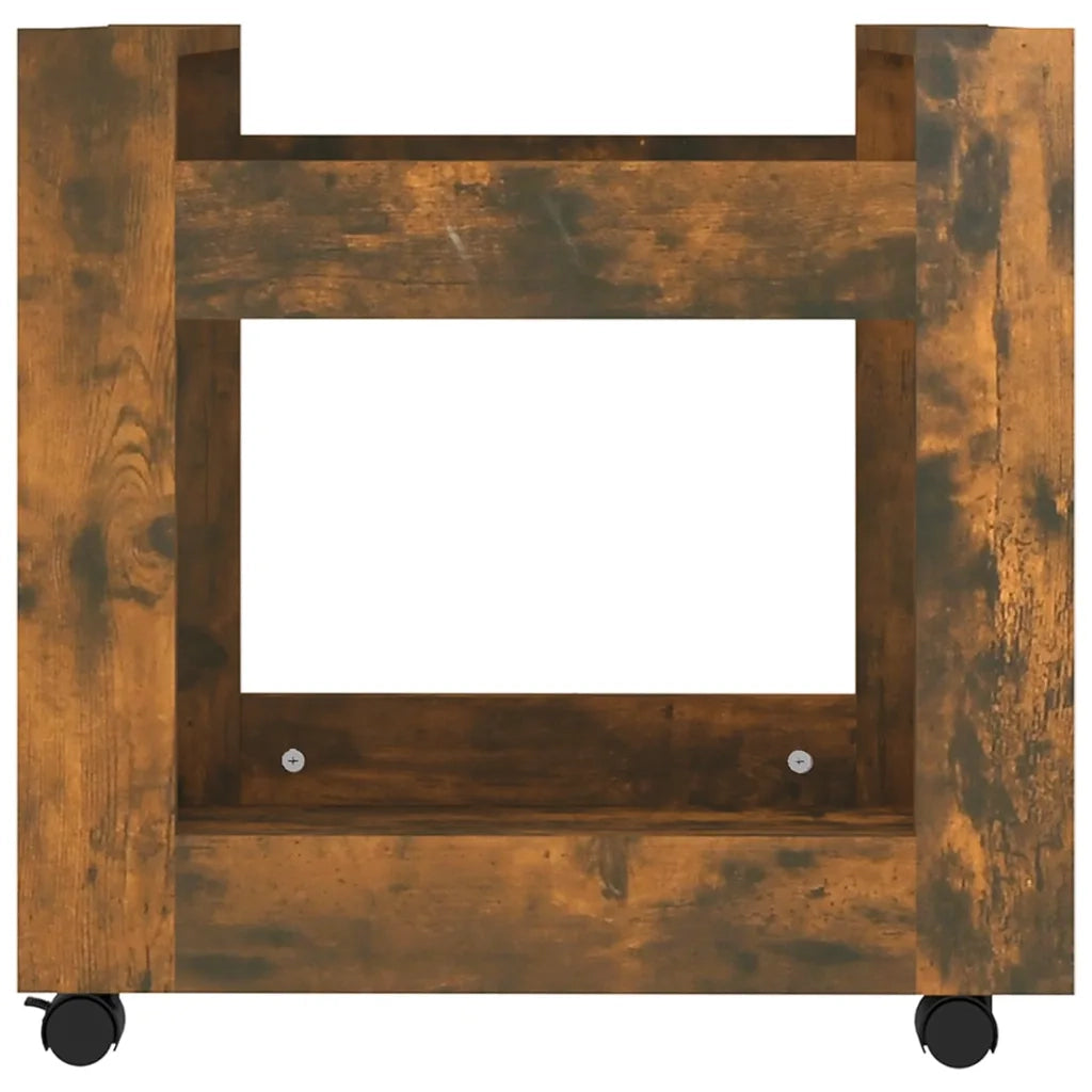 Carrello Scrivania rovere fumo 60x45x60 cm Legno Multistrato 816605
