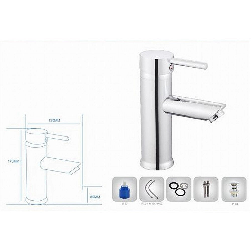 Trade Shop - Rubinetto Bagno Cromato Lucido Miscelatore Orientabile Lavabo A Canna Bassa 87386 -