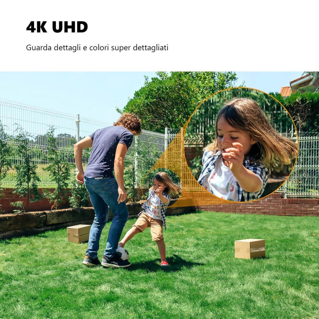 Imou IPC-F88FIP-V2 Knight Telecamera IP Wi-Fi 4K 8MP Rilevamento AI IP66 Sirena 110dB Visione Notturna colore Bianco