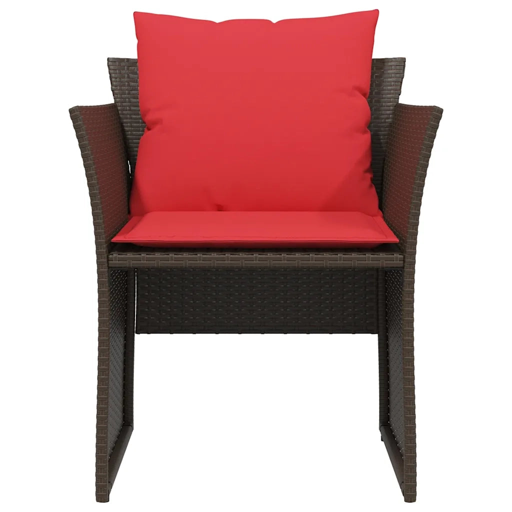vidaXL Sedia da Giardino con Poggiapiedi in Polyrattan Marrone