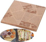 Pacco per Avvolgere Olio-Resistente - 50 pezzi, Adatto per Avvolgere Polpette di Pollo, Hamburger, Patatine Fritte, Pollo alla Griglia (25cm)