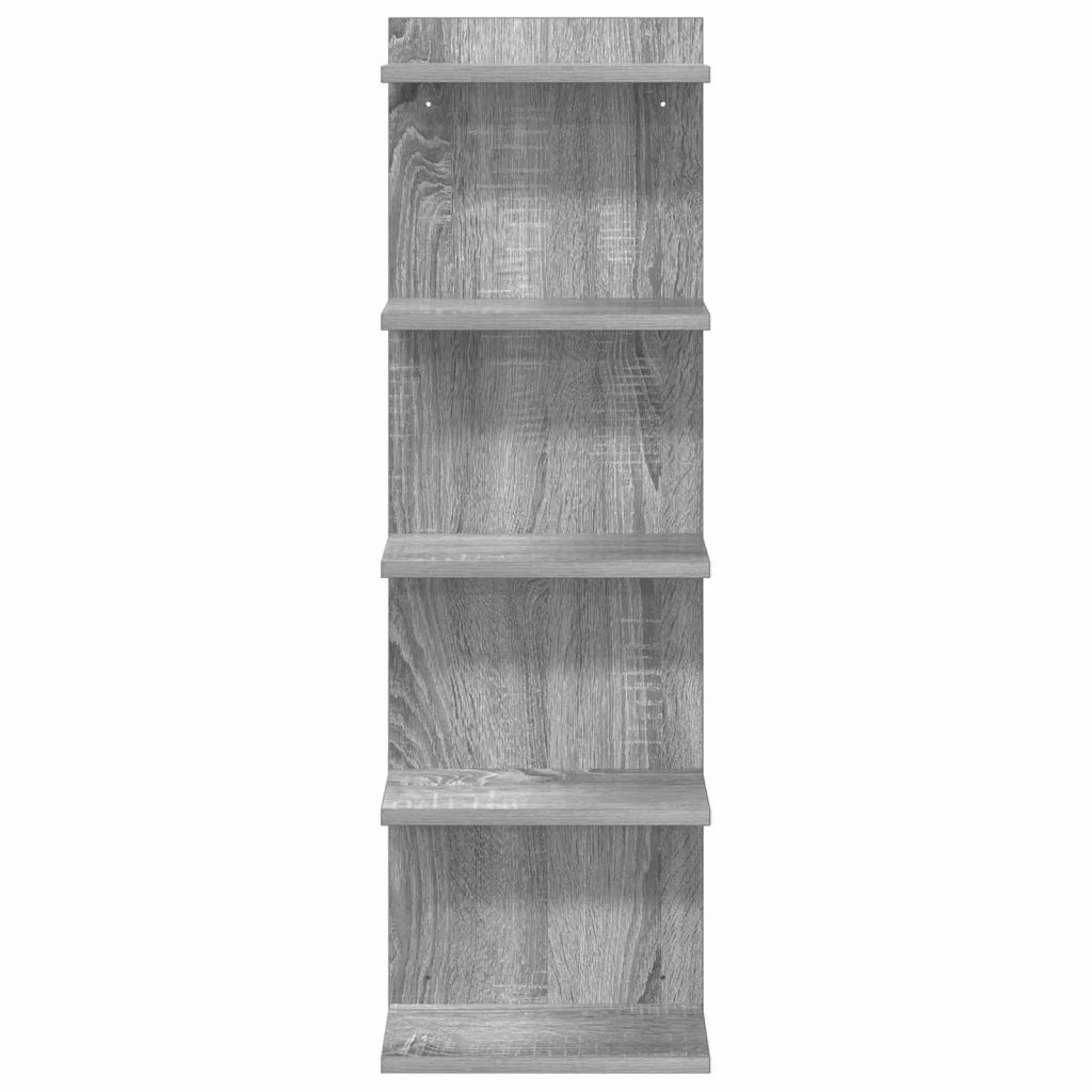 Scaffale da parete 2 pz Sonoma grigio 30 x 15 x 100 cm 8012407