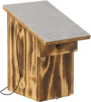 Nido per uccelli selvatici con tetto in alluminio 28 mm foro di volo ca. 285 x 145 x 185 cm legno marrone