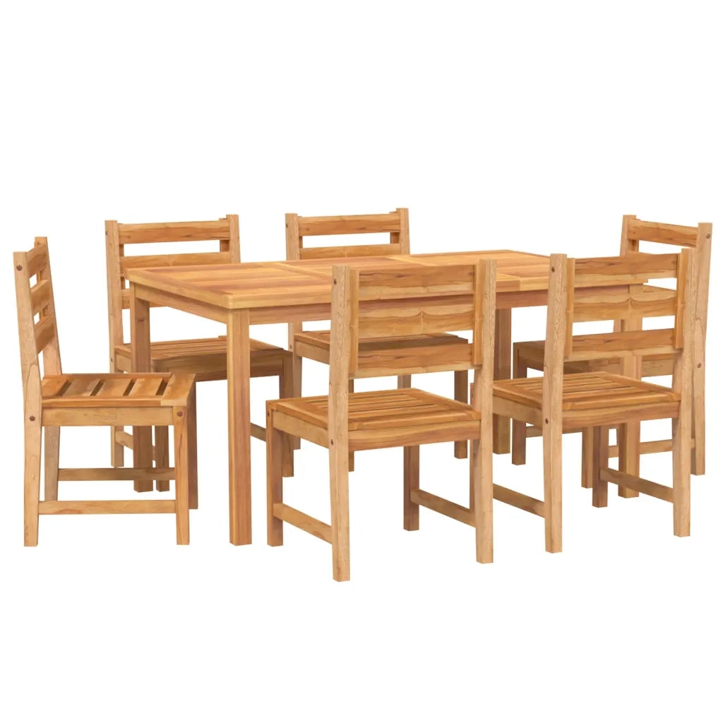 Set da Pranzo da Giardino 7 pz in Legno Massello di Teak 3157186