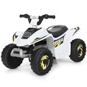 Quad elettrico per bambini 73 x 40 x 44,5 cm marcia avanti/indietro stabile per uso interno ed esterno PP bianco 20_0018391