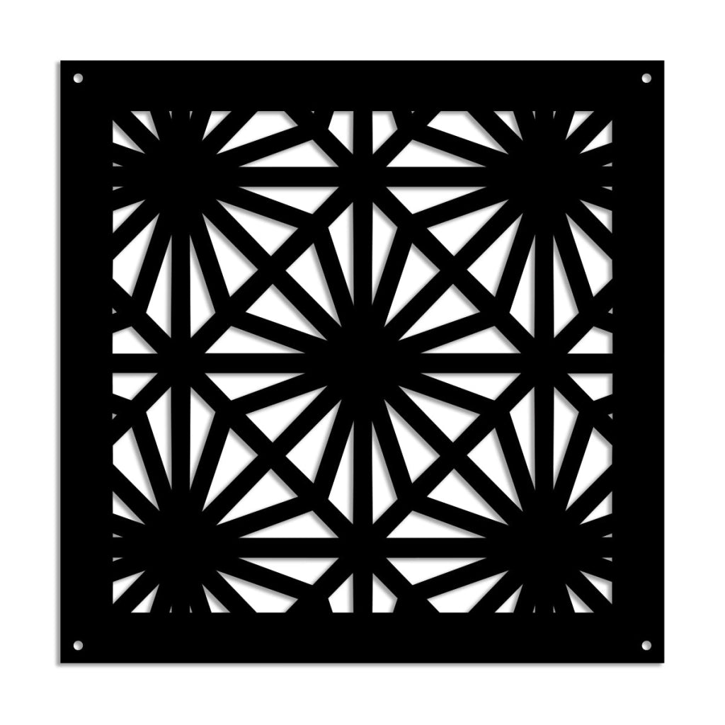POLESTAR - Pannello in PVC traforato - Parasole Misura: 48x48 cm, Colore: nero