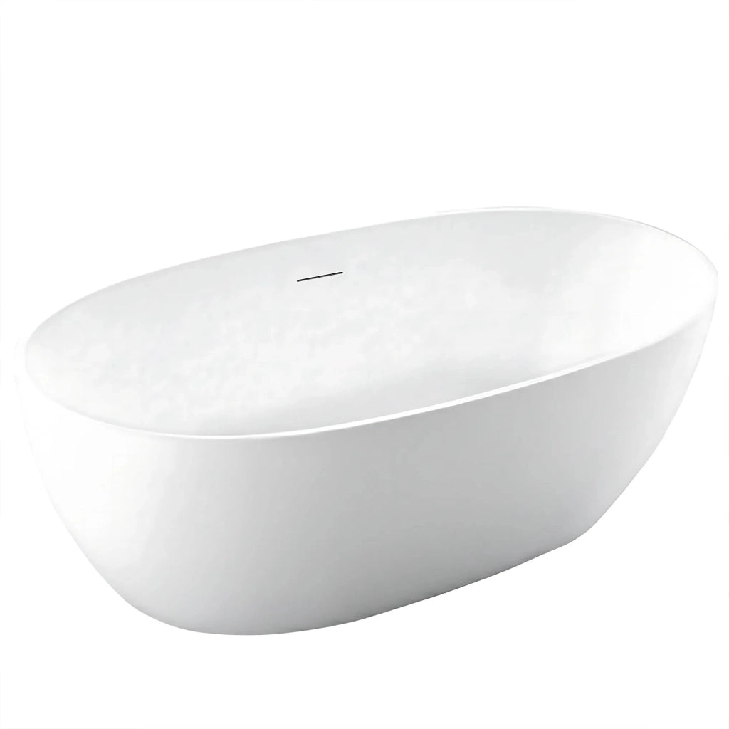 Vasca Da Bagno Freestanding In Acrilico Roma 170 Copritappo oro spazzolato