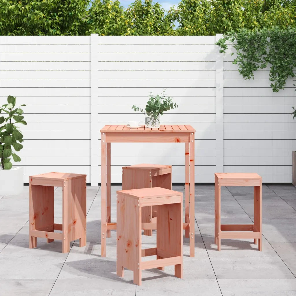 Set da Bar da Giardino 5 pz | Set Salotto da Giardino in Legno Massello di Douglas