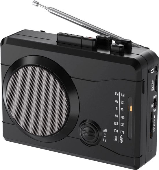 Cassettespeler e Registratore Audio con Trasmissione Digitale e Funzione Radio