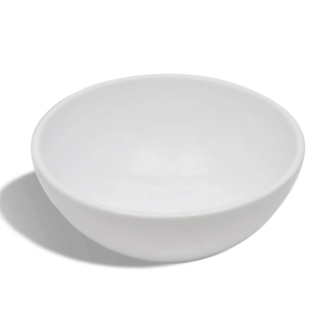 Lavabo da bagno diametro 32,5 cm con miscelatore tondo in ceramica bianca 02_0002840