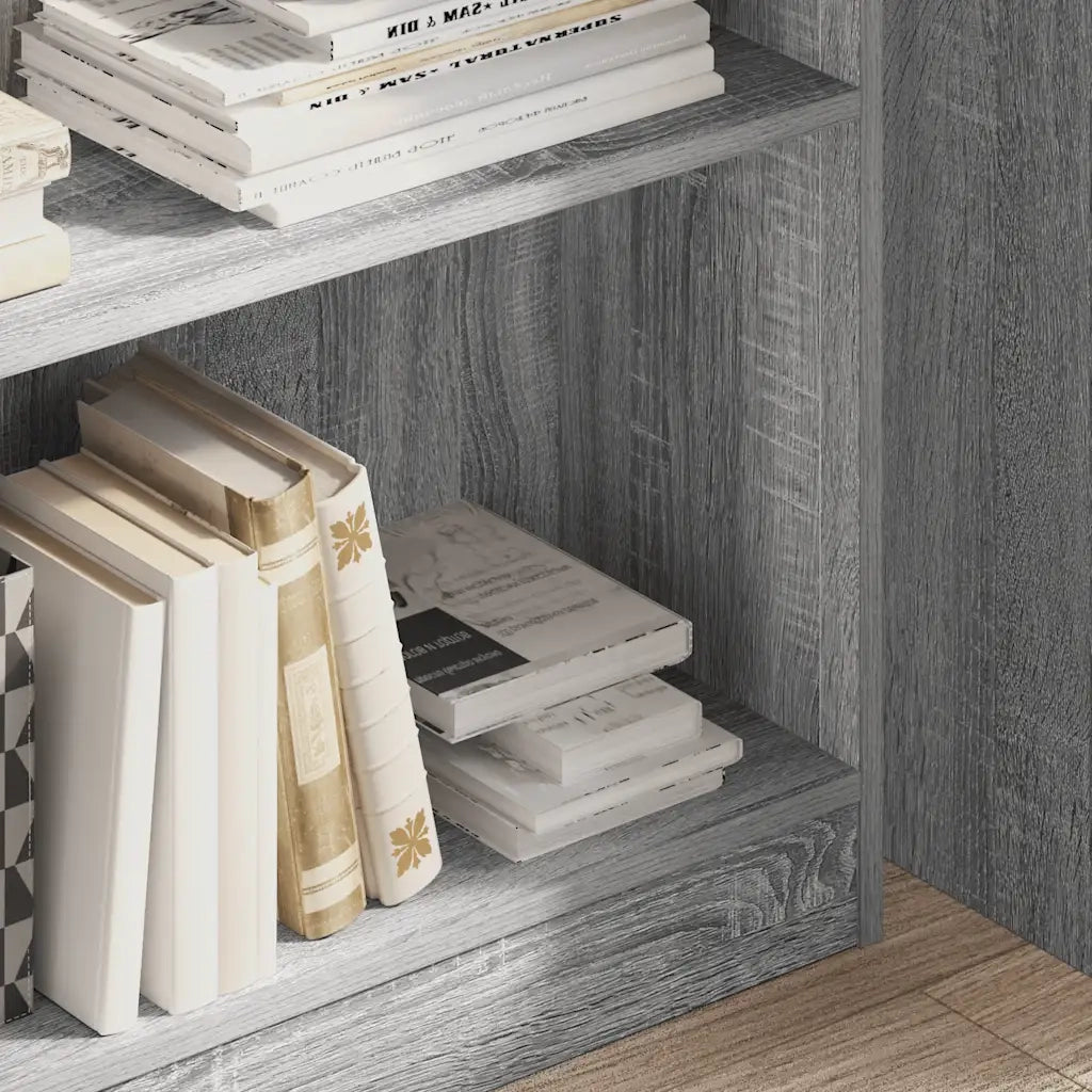 Libreria Grigio Sonoma 80x24x109 cm in Legno Multistrato 857840