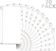 Ordinatori A6 in PVC, 20 pezzi, con cerniera per risparmio, kit per budget e contabilità, foglietti per planner, sacchetti e buste per contanti.