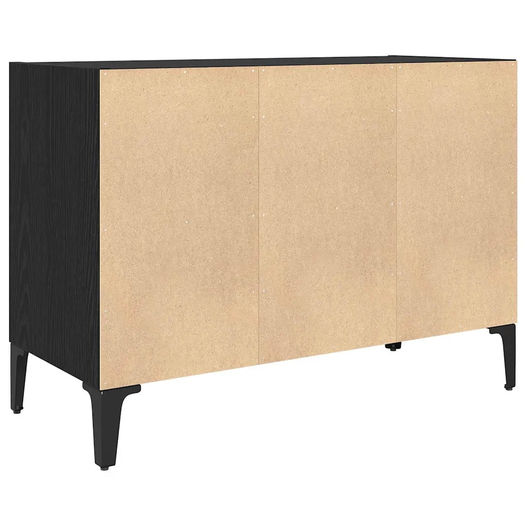 Set mobile TV Montaggio a parete Nero Legno ingegnerizzato 875112