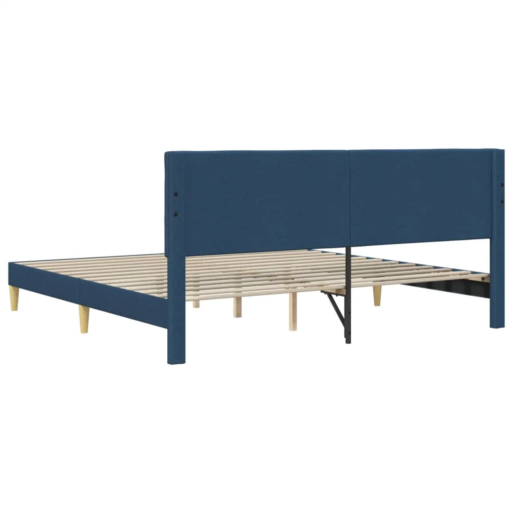 Struttura del letto con testiera Blu 180 x 200 cm Tessuto 42027814