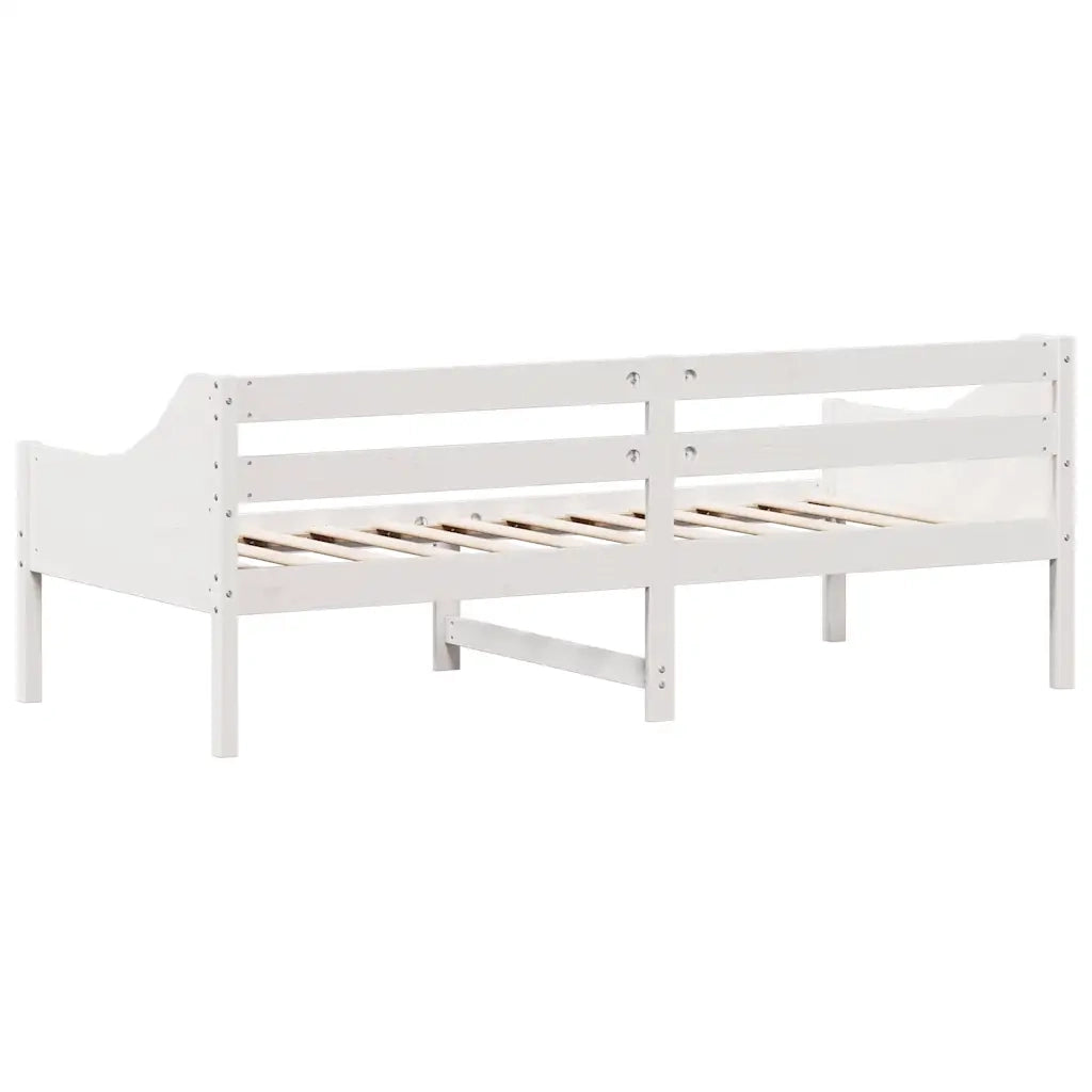 Dormeuse senza Materasso Bianca 90x200 cm Legno Massello Pino 842831