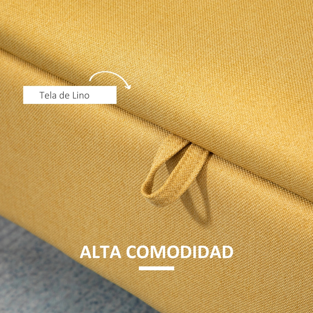 Cassettiera con Coperchio Ribaltabile ¨C zephmum ¨C 101x38,5x44,5cm Giallo