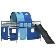 Struttura del letto loft per Bambini | Letto Infantile | Lettino Nero e Blu 100 x 200 cm