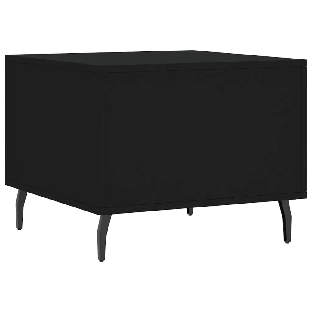 2 pz Tavolini da salotto | Tavolino da caff¨¨ | Tavolino da Soggiorno Neri 50x50x40 cm in Legno Multistrato
