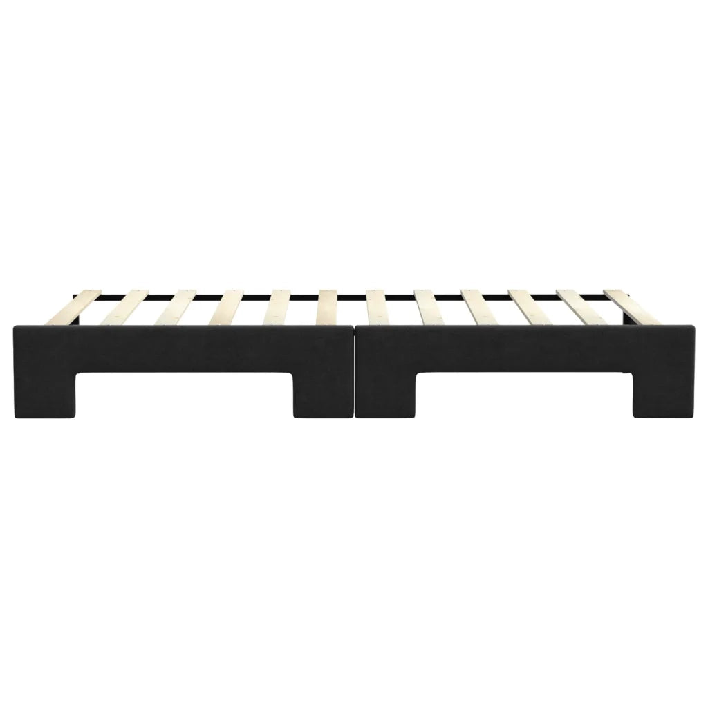 Divano Letto con Letto Estraibile-Sofa Letto-Daybed Nero 90x200 cm in Tessuto 222306