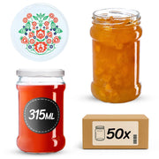 KADAX Seno vasetti 315ml 50pz 66mm + coperchi "Folklore"