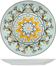 Set da tavola da 12 piatti, porcellana, verde, 27 cm