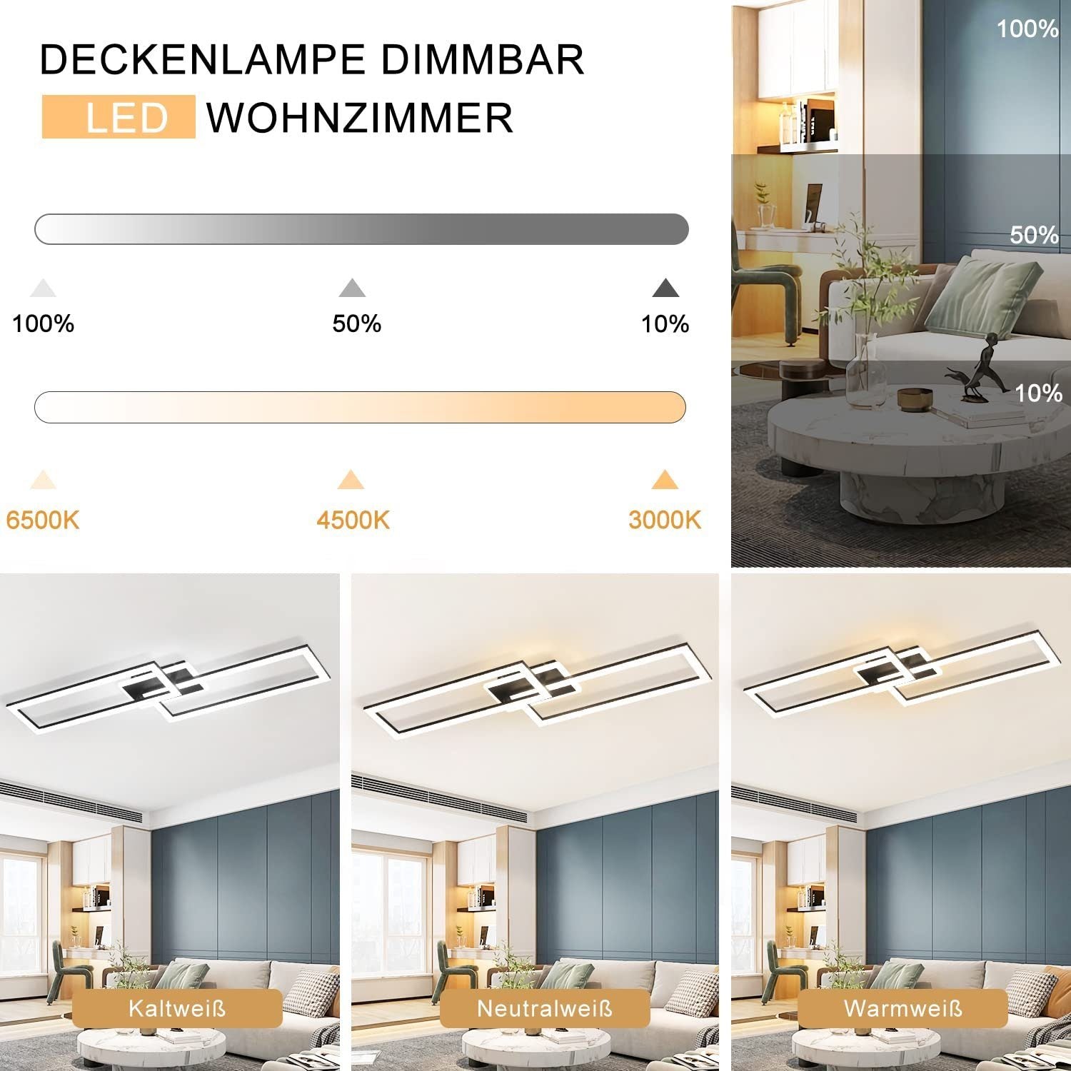 ZMH Lampada da soffitto LED in cristallo dal design moderno con telecomando - 56 W