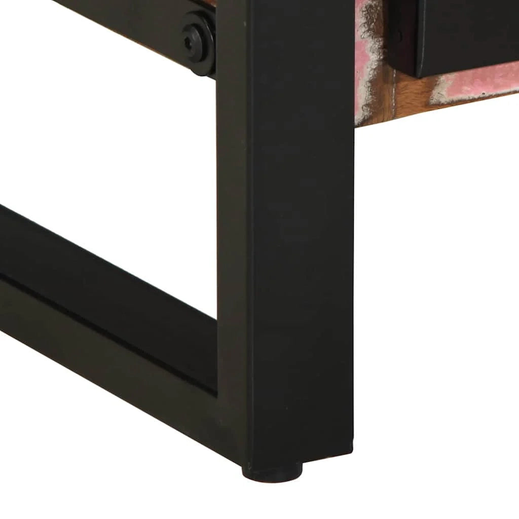 Mobiletto da bagno moderno con anta 40 x 35 x 75 cm funzionale stile pulito legno riciclato marrone 02_0057644