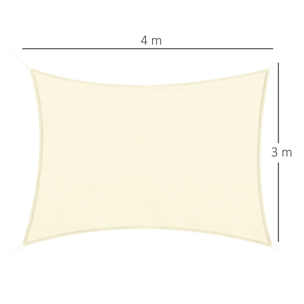 Tenda da sole rettangolare con sacco ¨C zephmum ¨C crema 3x4m