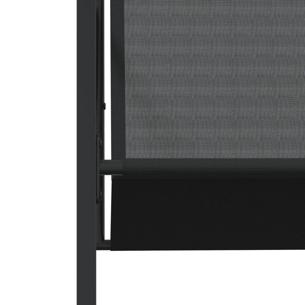 Set da Pranzo da Giardino 11 pz Nero in Textilene 3295121