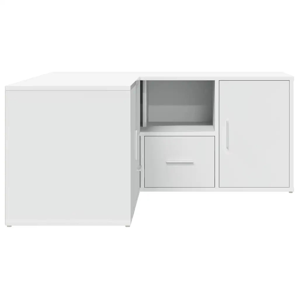 Mobile Angolare Bianco 160x40x45 cm in Truciolato