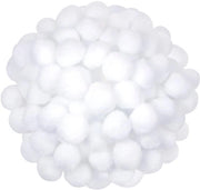 Pomponi 300 pezzi - 4 cm grandi - Bianchi - Decorazioni per compleanni - Pomponi per lavori manuali - Decorazioni - Materiale artigianale - Pomponi per lavori di ricamo