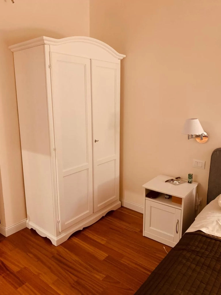 Armadio classico 2 ante in legno bianco 107x55x197 (1275) - Mobili 2G