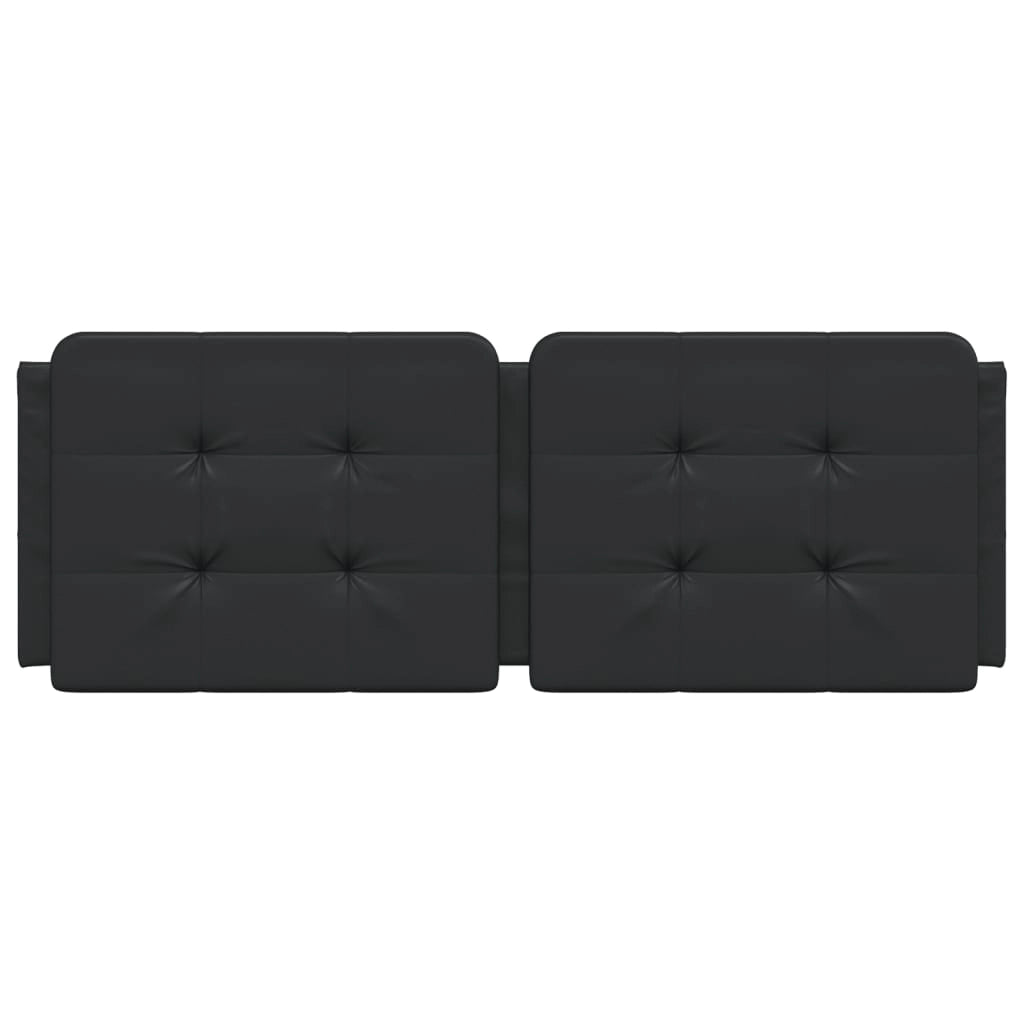 Coussin de tête de lit Zadar noir 140 cm similicuir