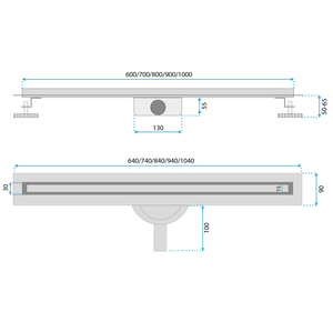 Canalina Di Scarico Neox Slim Pro Black 50