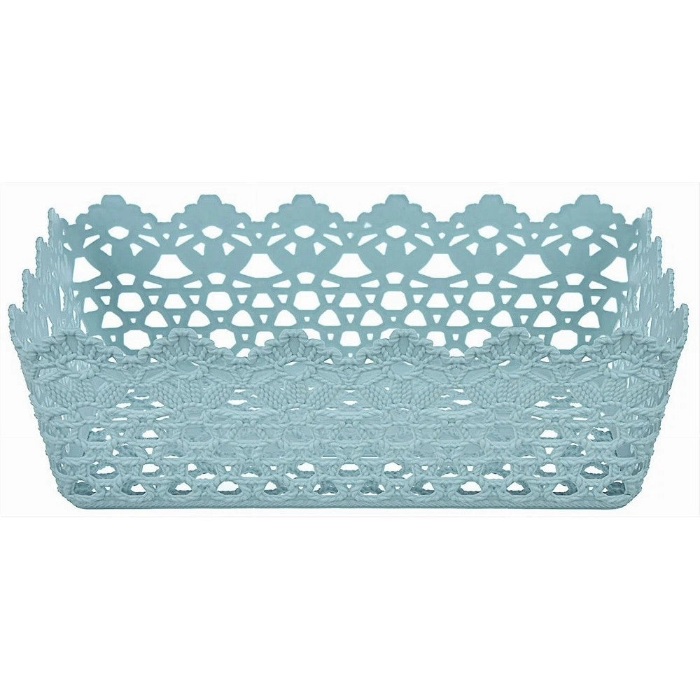 Trade Shop - Cestino Porta Tutto Oggetti Plastica Rettangolare 29.8x19.8x9.6cm Multiuso 79472 -