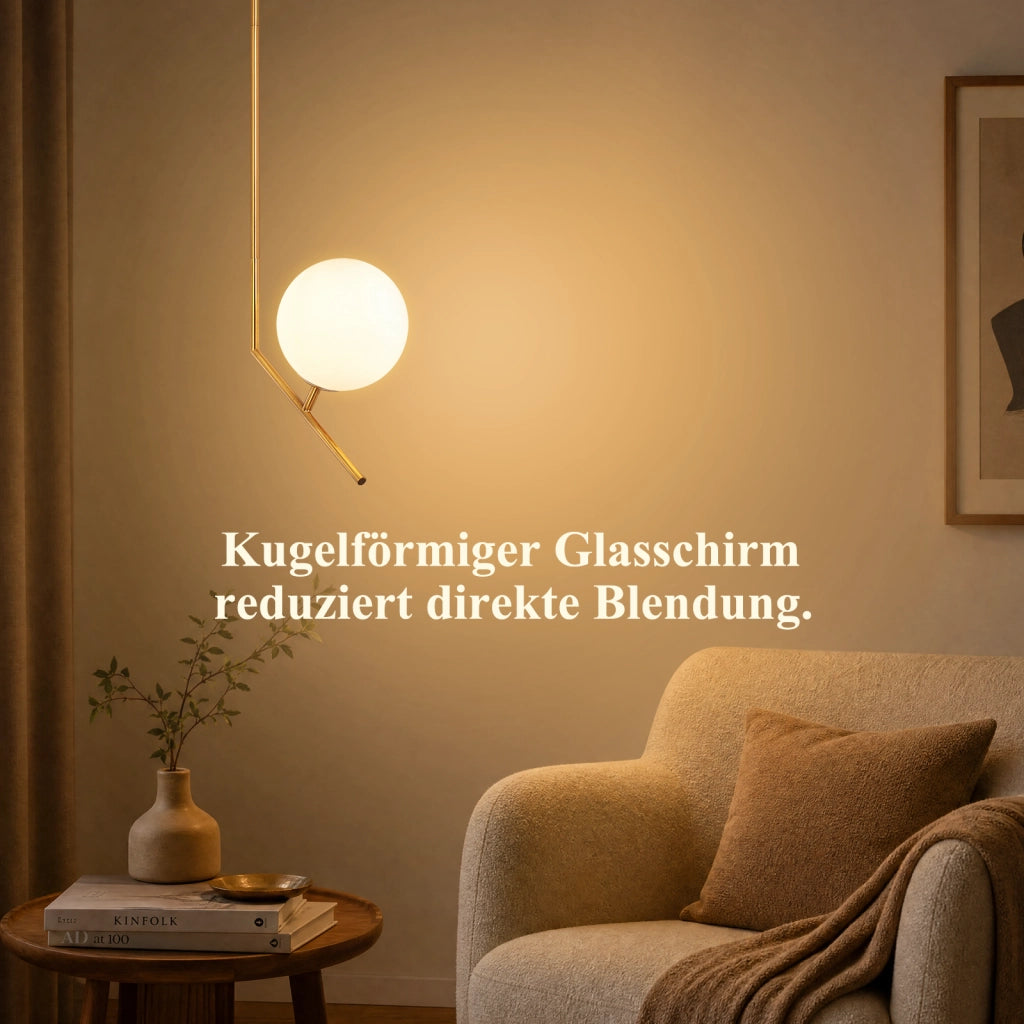 ZMH Lampada a Sospensione 1 Luce Vetro G9 Moderna per Camera Soggiorno senza lampadine