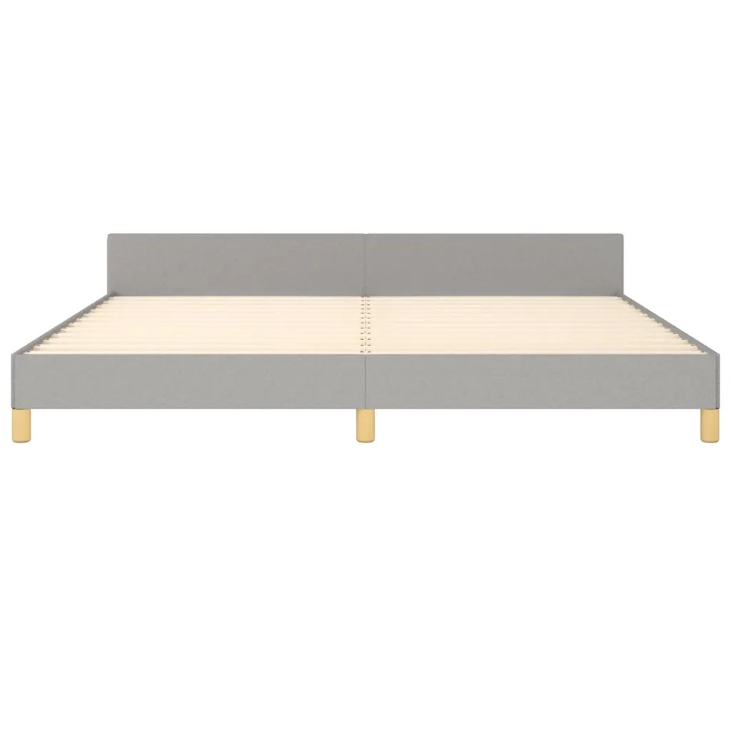 Letto matrimoniale | Letto per adulti | Giroletto senza Materasso Grigio Chiaro 200x200 cm Tessuto