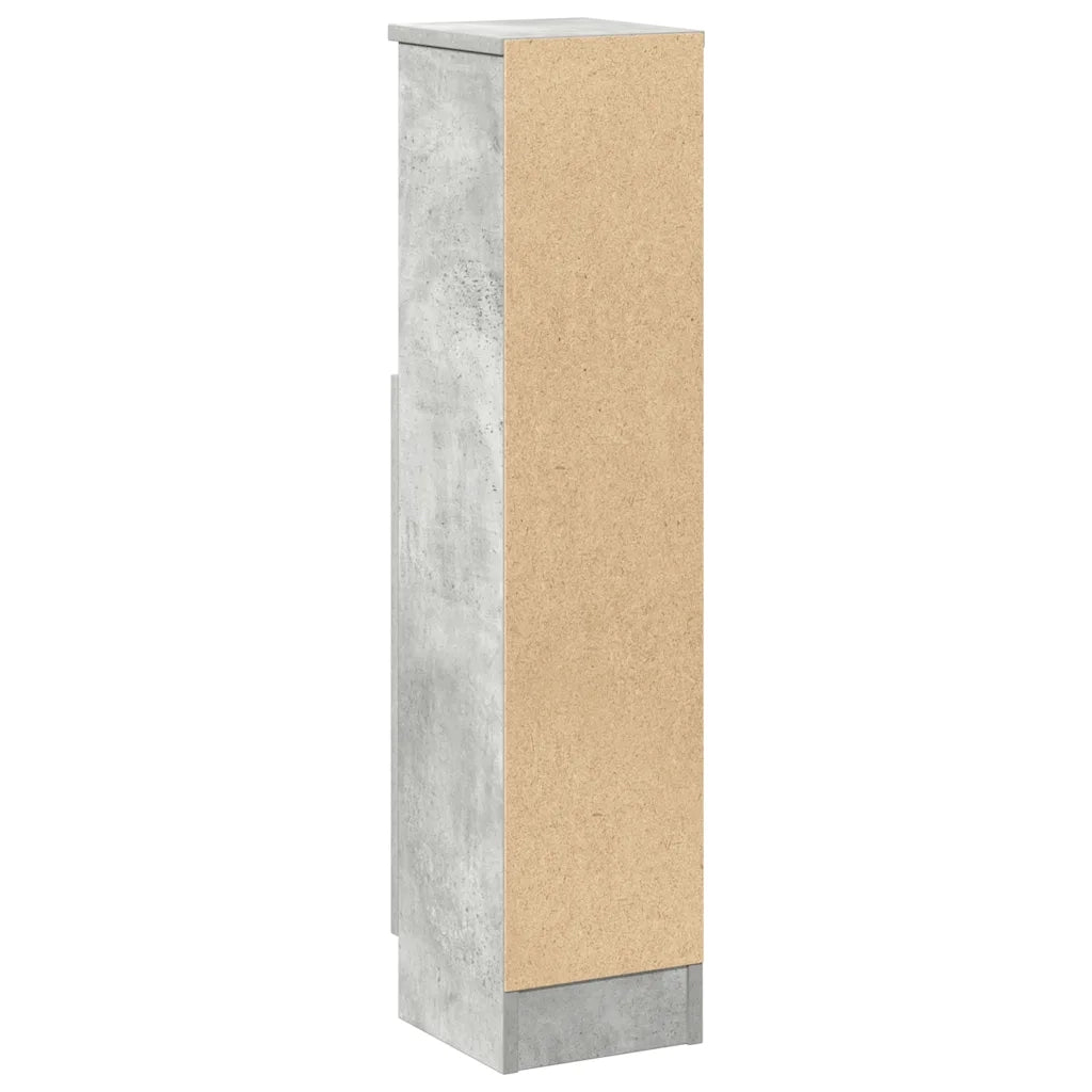 Mobile da Bagno con Portarotolo Grigio Cemento 20,5x22x90 cm 858500