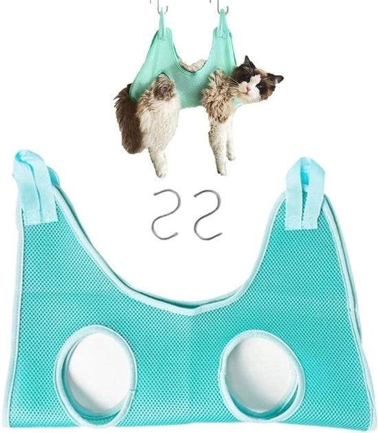 Panno per la cura dei cani, sistema di cura per animali domestici, guinzaglio per tagliare le unghie di cani, gatti e cani per tagliare e lavare le unghie (taglia: S) - verde