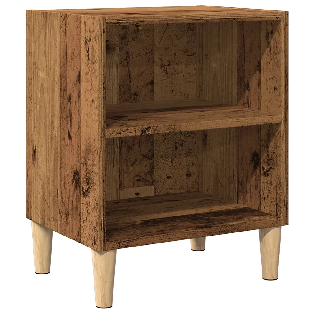 Comodino-Tavolino da notte Legno Vecchio 40x30x50 cm in Legno Multistrato