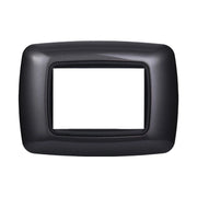 Placca Plastica Bombata Serie Space 3P Colore Acciaio Scuro Compatibile Con Bticino Living International