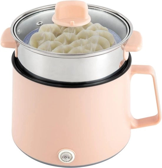 Pentola elettrica multifunzione con funzione di vapore - 1,7L, funzione di riscaldamento, superficie antiaderente