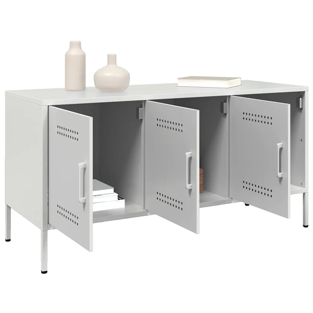 Mobile TV Bianco 100,5x39x50,5 cm in Acciaio 842951